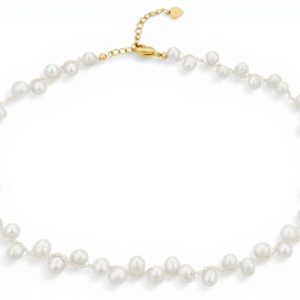 Collier perles culture eau douce Bling Jewelry ras du cou