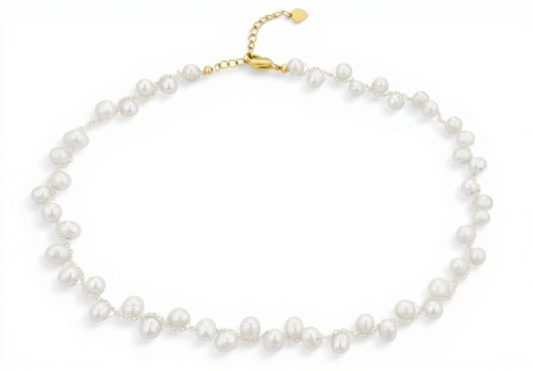 Collier perles culture eau douce Bling Jewelry ras du cou