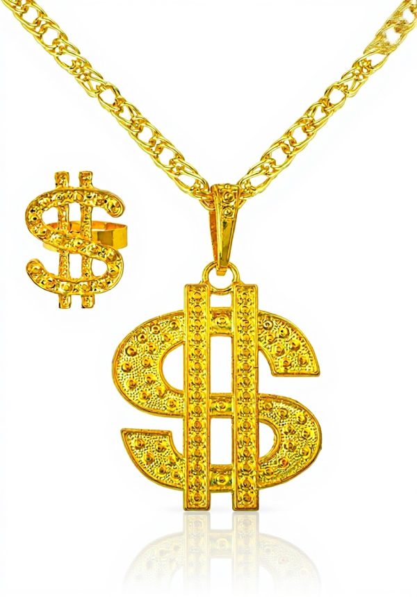 Collier signe dollar W WIDMANN MILANO - Chaîne strass or