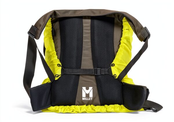 Housse de pluie Millet sac à dos étanche jaune homme-2