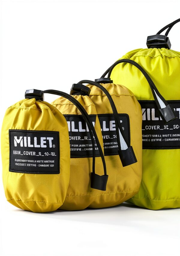 Housse de pluie Millet sac à dos étanche jaune homme-4